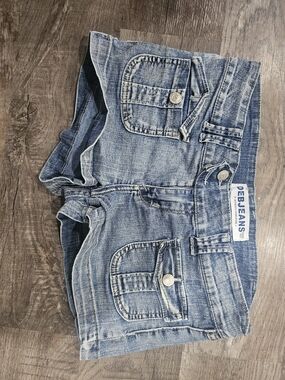 Deb Light Blue Distressed Denim Shorts